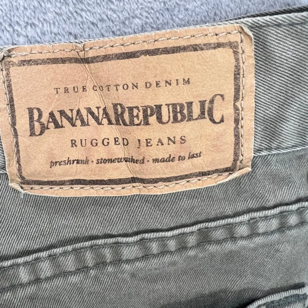 BANANA REPUBLIC Chinos Mens 40L Olive Green Cotton Twill Button‎ Fly USA